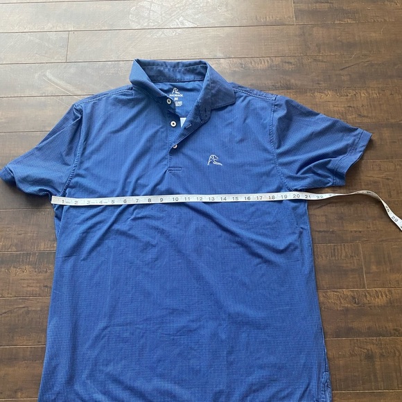 Rhoback The Dogstooth Houndstooth Performance PoloBlue Polo Shirt - Picture 3 of 8